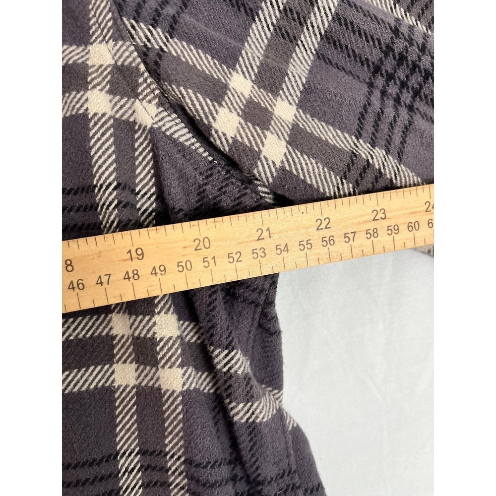 Woolrich Flannel Shirt Mens XL Gray Excellent Plaid Long Sleeve Shacket - Picture 8 of 8